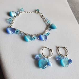 AVON Vintage Fashion Cats Eye Giftset Blue